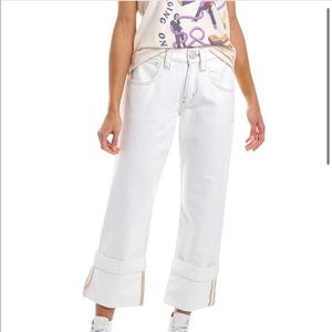 FRAME Denim - Oversized Rumpled Blanc Wide Leg Jean
